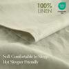 DAPU 100% French Linen Sheets 4Pcs Set, 170GSM Linen Bedding, Queen Size view 2