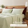 DAPU 100% French Linen Sheets 4Pcs Set, 170GSM Linen Bedding, Queen Size view 3