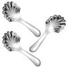 MAGICLULU 3pcs Stainless Steel Dessert Spoons Thickened Tea Spoons for Ice Cream Elegant Shell Design for Parties and Events view 1