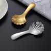 MAGICLULU 3pcs Stainless Steel Dessert Spoons Thickened Tea Spoons for Ice Cream Elegant Shell Design for Parties and Events view 3