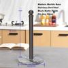 Black Paper Towel Holder Countertop with Heavy Marble Base, Standing Paper Towel Roll Holder for Kitchen Bathroom, with Weighted Base for One-Handed Operation view 4