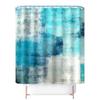 70.8 x 86.6 inch Shower Curtain Blue Grey Abstract Pattern Decorative Polyester Shower Liner Bathroom with 16 Pcs White Hooks, WL-108238 view 1