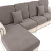 LA MEACK Couch Cushion Covers for Sectional Sofa L Shape Washable Separate Seat Chaise Couch Cover Stretch Sofa Slipcovers with 2 Pcs Pillowcases(3 Seater + 1 Chaise, Taupe) view 1