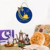 Bidesign Ramadan Kareem Decoration Hanging Ornament Wreath Wooden Welcome Sign For Front Door Porch Blue Gold Moon Sign Islam Ramadan Mubarak Home Wall Decor Eid Mubarak Party Supplies view 4