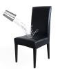 Muka PU Leather Dining Chair Seat Covers Detachable and Shielding Chair Seat Cushion Cover-Black-1 Pcs view 1