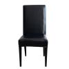 Muka PU Leather Dining Chair Seat Covers Detachable and Shielding Chair Seat Cushion Cover-Black-1 Pcs view 3