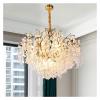SteFik Light Luxury Tree Branch Glass Lamp French - Money Tree Art Villa Living Room Bedroom Copper Chandelier,Pendant view 2