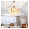 SteFik Light Luxury Tree Branch Glass Lamp French - Money Tree Art Villa Living Room Bedroom Copper Chandelier,Pendant view 3