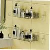MAGICLULU 1set Acrylic Floating Shelf for Kitchen and Bathroom Wall Storage Wall-Mounted Organizer for Toiletries and Seasonings for Home Decor and Space Saving view 2