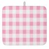 Huotupsine Pink Checkered Dish Drying Mat for Kitchen Counter, Pink White Buffalo Plaid Microfiber Baby Bottle Drying Pad, Absorbent Coffee Cup Dishes Drainer Mats 18"x24", 1 Pcs view 1