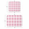 Huotupsine Pink Checkered Dish Drying Mat for Kitchen Counter, Pink White Buffalo Plaid Microfiber Baby Bottle Drying Pad, Absorbent Coffee Cup Dishes Drainer Mats 18"x24", 1 Pcs view 3