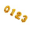 Gold 16 Inch Aluminum Foil Number Balloons 10pcs Party Decorations view 1
