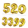 Gold 16 Inch Aluminum Foil Number Balloons 10pcs Party Decorations view 2