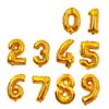 Gold 16 Inch Aluminum Foil Number Balloons 10pcs Party Decorations view 3