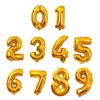 Gold 16 Inch Aluminum Foil Number Balloons 10pcs Party Decorations view 4