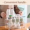 Dxcaicc 2Tier Seasoning Organizer,Kitchen Storage Holder with Handle,Metal Seasoning Storage Organizer Shelf for Countertop,Green view 4