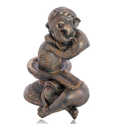 Generic Handcrafted Resin Ganesha Showpeice for Home Dcor Gifting Table Dcor by Ravi Home Decor, Standard