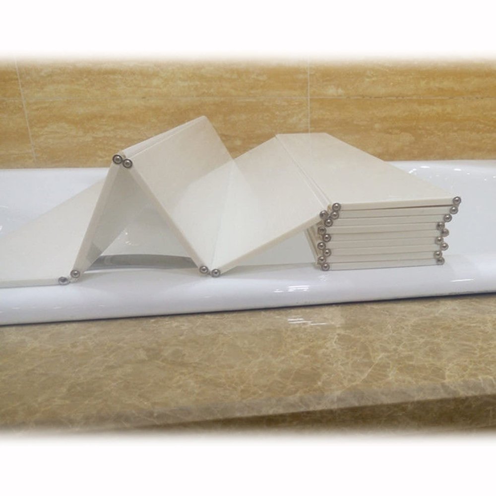 Bathtub Tray Bathtub Tray Bathtub Cover, Thickness 0.6cm PVC Foldable Bathtub Insulation Cover, Dustproof Insulation Board Shutter Bath Lid for Home Spa Bath Tray Multifunctional (Color : White, Siz