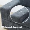 A Ainehome Living Room Furniture, Modular Sectional Sofa Set Oversized Dark Grey L-Shaped Sofa Set 6-Seat Modular Large Sectional Couch for Living Room(A-Dark Grey Corduroy) view 4
