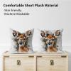 JANENFNA Pack of 2 Throw Pillow Covers 16x16 Inch, Baby Deer Pillow Cushion Cases, Modern Decorative Soft Plush Square Pillowcases for Sofa Bedroom Living Room Car view 2