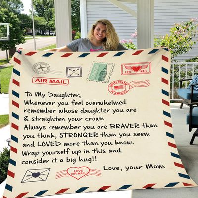 Pofily Daughter Throw Blanket from Mom, Fleece Blanket for Daughter