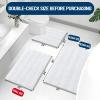 Grandaily Chenille Striped Bathroom Rugs 59x35, Extra Thick and Absorbent Bath Mats, Non-Slip Soft Plush Shaggy Shower Carpet, Machine Wash Dry, Bath Rug for Bathroom, White view 2