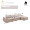 A Ainehome Modular Sectional Sofa Sets, with Reversible Chaise L-Shaped Couch Corduroy Sofa 5-seat Modular Large Sectional Couch with Ottoman for Living Room(A-Beige Corduroy) view 2