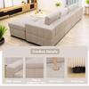 A Ainehome Modular Sectional Sofa Sets, with Reversible Chaise L-Shaped Couch Corduroy Sofa 5-seat Modular Large Sectional Couch with Ottoman for Living Room(A-Beige Corduroy) view 3