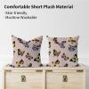JANENFNA Pack of 2 Throw Pillow Covers 18x18 Inch, Leopard Butterflies Pillow Cushion Cases, Modern Decorative Soft Plush Square Pillowcases for Sofa Bedroom Living Room Car view 2
