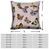 JANENFNA Pack of 2 Throw Pillow Covers 18x18 Inch, Leopard Butterflies Pillow Cushion Cases, Modern Decorative Soft Plush Square Pillowcases for Sofa Bedroom Living Room Car view 3