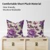 JANENFNA Pack of 2 Throw Pillow Covers 22x22 Inch, Purple Roses Butterflies Pillow Cushion Cases, Modern Decorative Soft Plush Square Pillowcases for Sofa Bedroom Living Room Car view 2