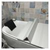 Bathtub Tray Bathtub Tray Bathtub Cover, Dust-Proof Insulation PVC Shutter Bath Lid, Bathroom Folding Heat-Resistant Cover for Most Home Bathtubs, Thickened 1.2cm Multifunctional (Color : White, Siz view 1