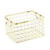 PRETYZOOM 1pc Iron Wire Storage Basket for Multi-purpose Organization Kitchen Bathroom Bedroom Sturdy Design for Laundry Towels and view 1