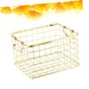 PRETYZOOM 1pc Iron Wire Storage Basket for Multi-purpose Organization Kitchen Bathroom Bedroom Sturdy Design for Laundry Towels and view 2