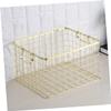 PRETYZOOM 1pc Iron Wire Storage Basket for Multi-purpose Organization Kitchen Bathroom Bedroom Sturdy Design for Laundry Towels and view 3