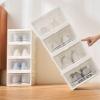 RLPPBMD Shoe Cabinet Flip-top Shoe Cabinet Transparent Style Storage Box Plastic Shoe Box Stackable Shoe Box Simple Shoe Box Shoe Rack (Color : White, Size : 11.2 * 13.3 * 6.6in) view 3