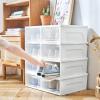 RLPPBMD Shoe Cabinet Flip-top Shoe Cabinet Transparent Style Storage Box Plastic Shoe Box Stackable Shoe Box Simple Shoe Box Shoe Rack (Color : White, Size : 11.2 * 13.3 * 6.6in) view 4