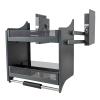 2-Tier Pull Down Kitchen Cabinet Organizer, Heavy Duty Drop Down Shelf Blind Pull-Down Dish and Spice Rack System Inner Space Saving High Cabinet Pull Down Shelf for Kitchen Base Cabinet Organization view 3