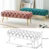 ARMERI Bedroom Bench- Entryway Bench, Modern Velvet Benche Bedroom Benches for Foot of Bed, Upholstered Bench with Golden Legs, Ottoman for Bedroom End of Bed,E,551716in/1404440cm view 2