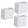 Amosfun 3pcs Wall Mounted Toothpaste Bucket Practical Toothbrush Storage Rack for Bathroom Organization Multifunctional Sundries Shelf for Personal Care Products No Drill Installation view 1