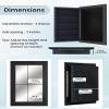 FLYJOE Medicine Cabinet Mirror 24 x 36 Inch Farmhouse Bathroom Mirror Door Solid Wood Storage Cabinet with Adjustable Shelves, Wall Mounted for Bathroom Living Room, Black view 2