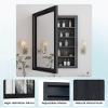 FLYJOE Medicine Cabinet Mirror 24 x 36 Inch Farmhouse Bathroom Mirror Door Solid Wood Storage Cabinet with Adjustable Shelves, Wall Mounted for Bathroom Living Room, Black view 3