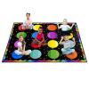 Booooom Jackson Black Seating Classroom Rug for Kids Room Seating Dcor, 6'6" x 8'6" Large Preschool Carpet Seating Rug for Teaching and Playroom, Non-Slip Rubber Backing view 1