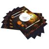 6 PCS Placemats Set Halloween Party Woven Place Mats for Dining Table Heat Resistant Table Mats Non-Slip Place Mats for Kitchen Washable PVC Vinyl Place Mats view 4