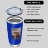 AIANJI 20oz Tumbler Bulk Stainless Steel Tumblers with Lid Vacuum Insulated Double Wall Travel Coffee Mug Powder Coated Tumbler Cup for Hot and Cold Drinks(Dark Blue, 1 pack) view 3