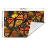 6 PCS Placemats Set Monarch Butterflies Woven Place Mats for Dining Table Heat Resistant Table Mats Non-Slip Place Mats for Kitchen Washable PVC Vinyl Place Mats view 2