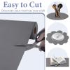 Drawer and Shelf Liner for Kitchen Cabinet: 17 in X 30 Ft Non Slip Waterproof Shelf Paper Non Adhesive Refrigerator Liners Gray Easy Liners for Bathroom Cupboard with Knife Tape Measure view 4