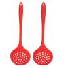 2Pcs Silicone Slotted Spoon, Slotted Spoons for Cooking Kitchen Ladle Strainer Set Multifunction High Temperature Food Ladle Strainer Spoons for Mixing, Serving, Scraping view 1