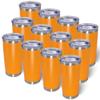 AIANJI 20oz Tumbler Bulk Stainless Steel Tumblers with Lid Vacuum Insulated Double Wall Travel Coffee Mug Powder Coated Tumbler Cup for Hot and Cold Drinks(Orange, 12 pack) view 1