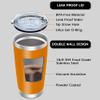 AIANJI 20oz Tumbler Bulk Stainless Steel Tumblers with Lid Vacuum Insulated Double Wall Travel Coffee Mug Powder Coated Tumbler Cup for Hot and Cold Drinks(Orange, 12 pack) view 3